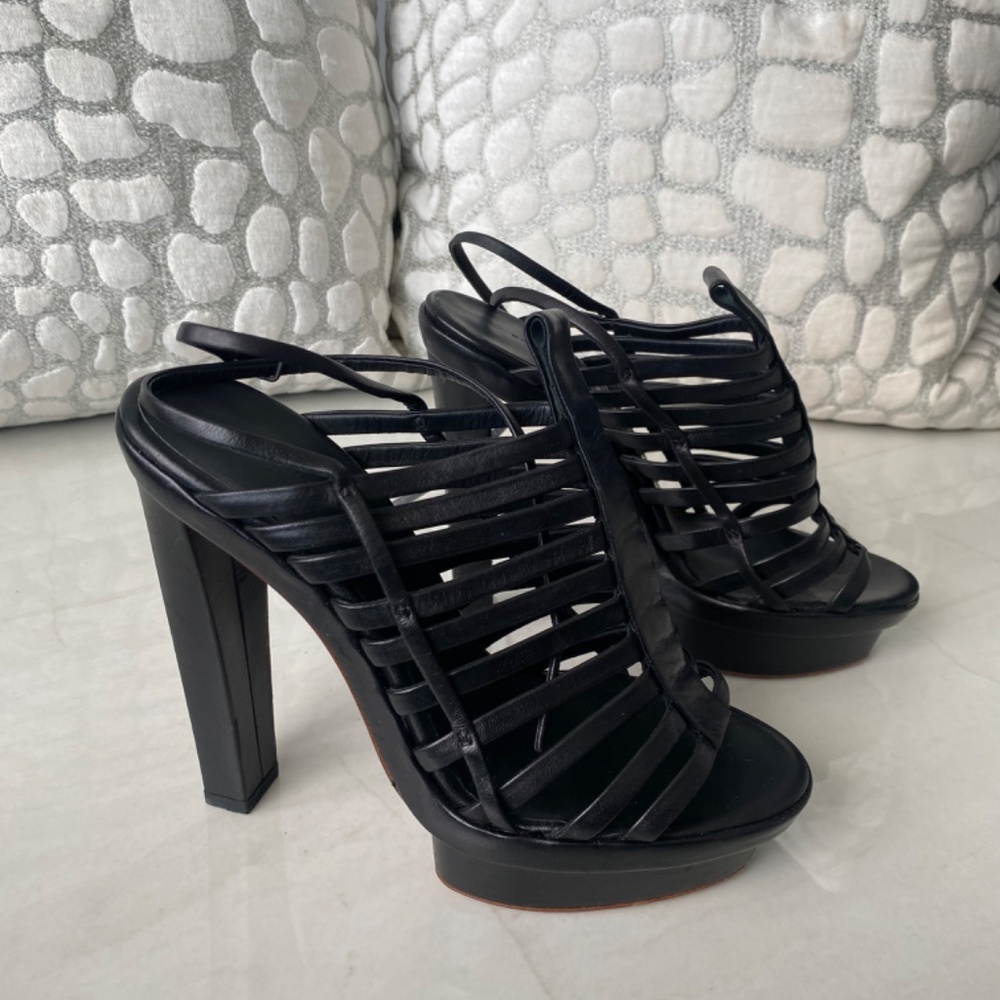 Balenciaga platform heels with ankle wrap - Picture 2 of 7